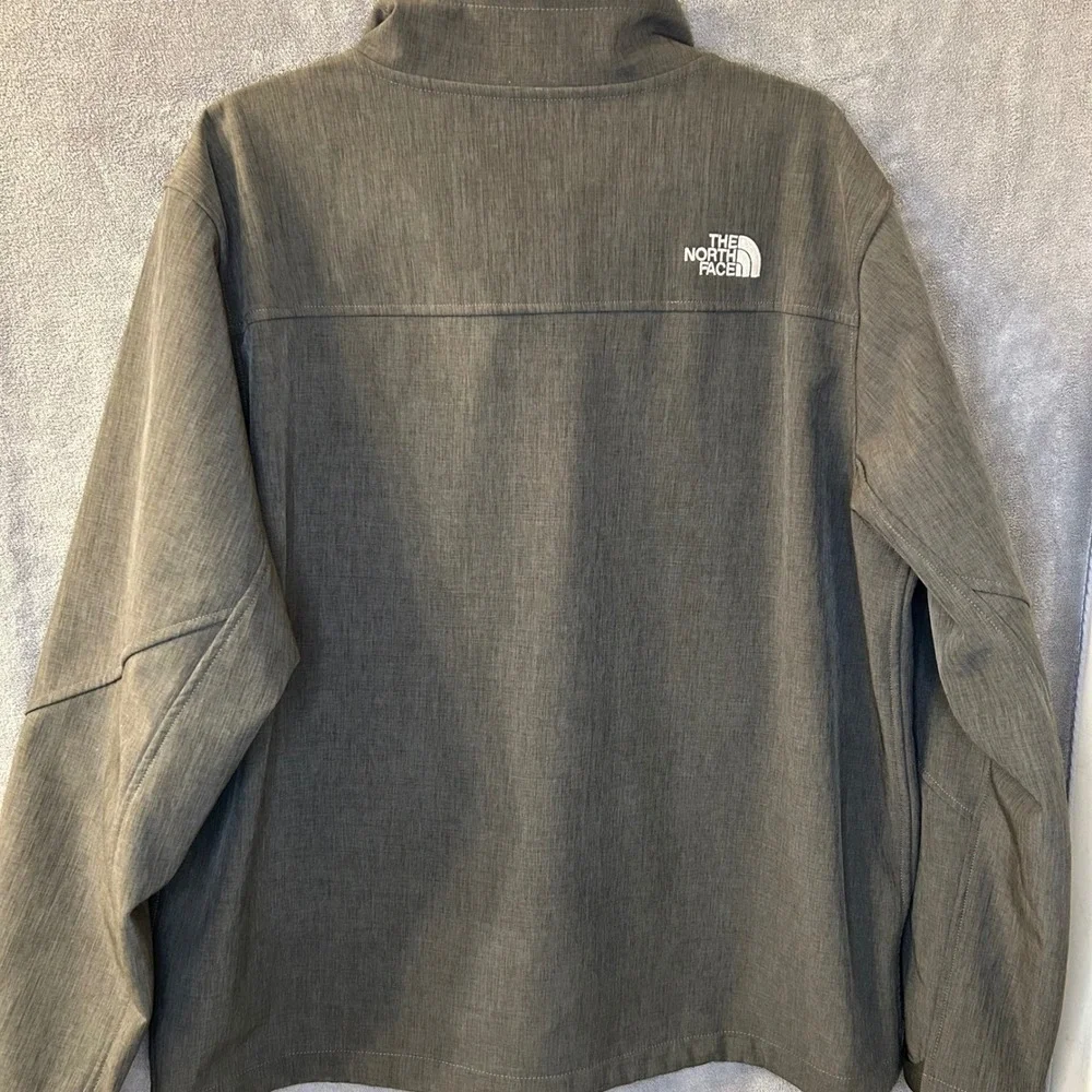 The North Face Apex Bionic WindWall Jacket Mens XL Gray Fleece Lined Full Zip